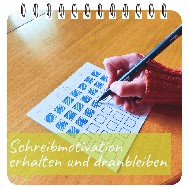 Schreibende Hand, die Fortschrittstracker abhakt